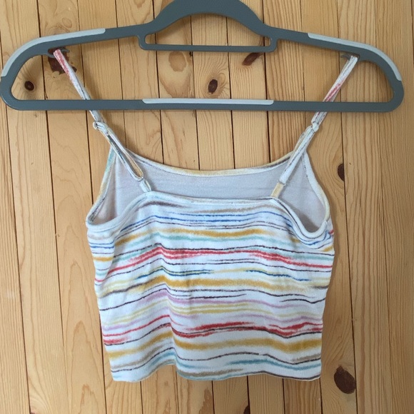 Spaghetti string tank top - striped with multiple colors. - Picture 2 of 3
